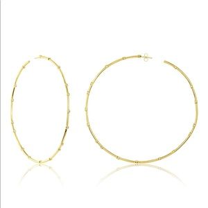 Melinda Maria Big A** Hoops 4” Gold